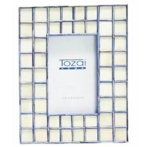 NEW TOZAI square tiled 4x6 frame in natural and blue